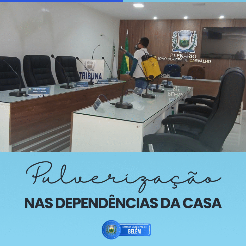 Pulverização nas dependências da Casa